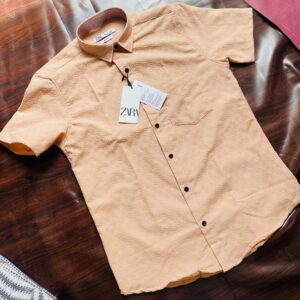 Half Sleeve Slim Fit Cotton Pattern Shirt