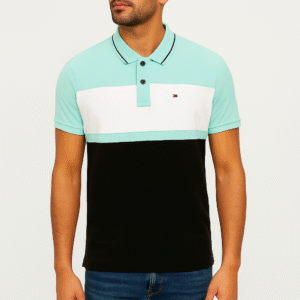 Men's Polo T-Shirt (Peach Green Layer)
